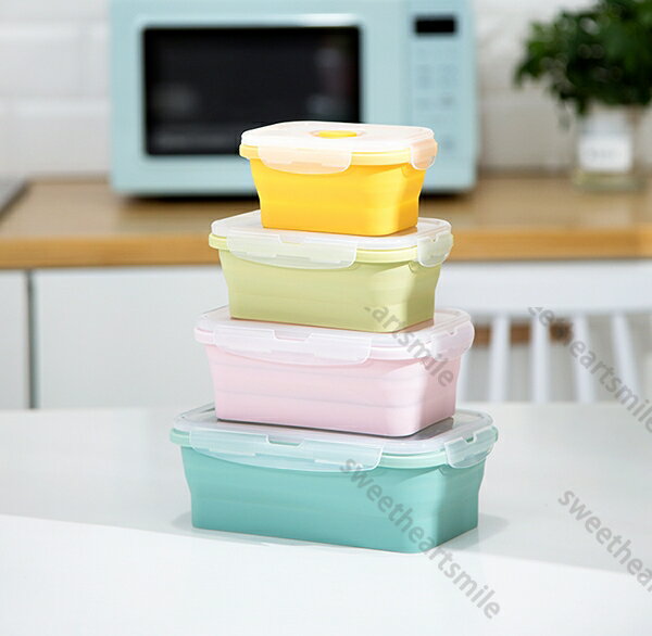 折りたたみ弁当箱 2点セット 耐熱 折りたたみケース 蓋付き ピクニック用 フルーツ、お菓子 収納用 キ..