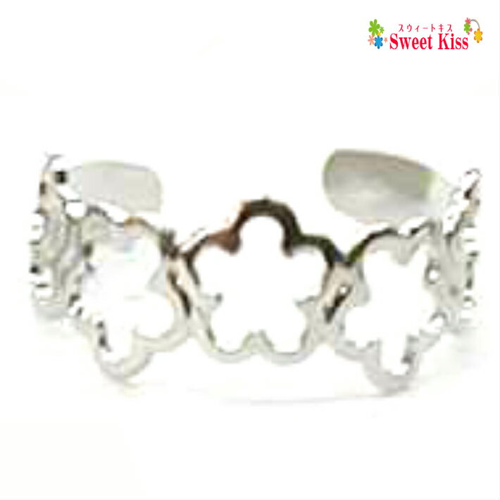 フラワーモチーフ B トゥリング ファランジリング リング (1コ) | トゥーリング ミディリング 指輪 足元 指先 サマー 夏 海辺 ビーチ 砂浜 サンダル...