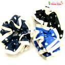 オーガンジー 水玉 シュシュ 大 白縁 (1コ) | ヘアアクセサリー 髪飾り ヘアゴム レディース 大人 ガールズ キッズ 子供 こども シンプル まとめ髪 ...