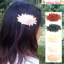 パール 付 2 フラワーレース パッチンどめ ヘアクリップ (1コ) | レディース 大人 女の子 ヘアアクセサリー 髪飾り 髪留め ヘアピン パッチンピン パ...