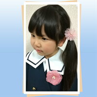 ラインストーンパール付オーガンジーコサージュヘアクリップ(1コ)|ヘアアクセサリー髪飾り髪留めキッズ子供こどもレディース大人フォーマル結婚式卒園式入園式入学式卒業式スーツ女の子にかわいい可愛いお出かけ全品送料無料実施中