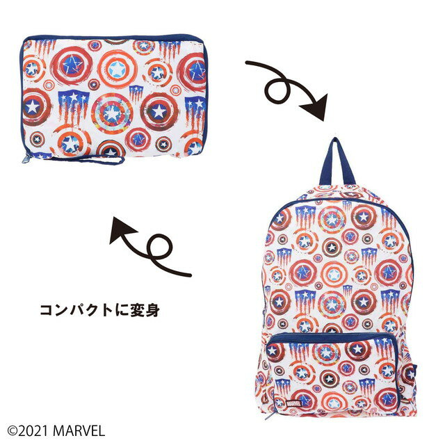 ☆MARVEL シャッフルアイコン エコリュック 丸眞 中国製 プレゼント 再生ポリエステル 染料プリント 織..
