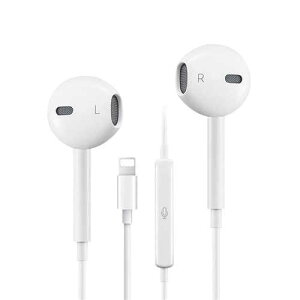 iPhone イヤホン lightn-ing カナル型 ヘッドホン ライトニング iphone マイク付き リモコン付き 耐久性良い 高遮音性 ヘッドフォン iPhone13/12/12 Pro/11/11 Pro/11 Pro Max/X/XR/XS/XS/SE/8/8plusなどに対応 有線イヤホン ホワイトセール