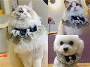 ペットスタイ ビブ 首輪 【Mサイズ 4-8KG】付け襟 レース 可愛い 猫用 よだれかけ ビブ お姫様 仮装 コスチューム ハロウィン コスプレ