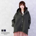 ＼最大3350円OFF！／【ETERNITY】抱っこ おんぶ対応 ブルゾン フード付き ママコート ポケットあり 防寒 オーバーサイズ 赤ちゃんも暖か レディース アウター ミドル丈 コクーンシルエット グレー ネイビー 地厚 ダンボールニット 冬 かわいい コート レディース 冬 きれいめ