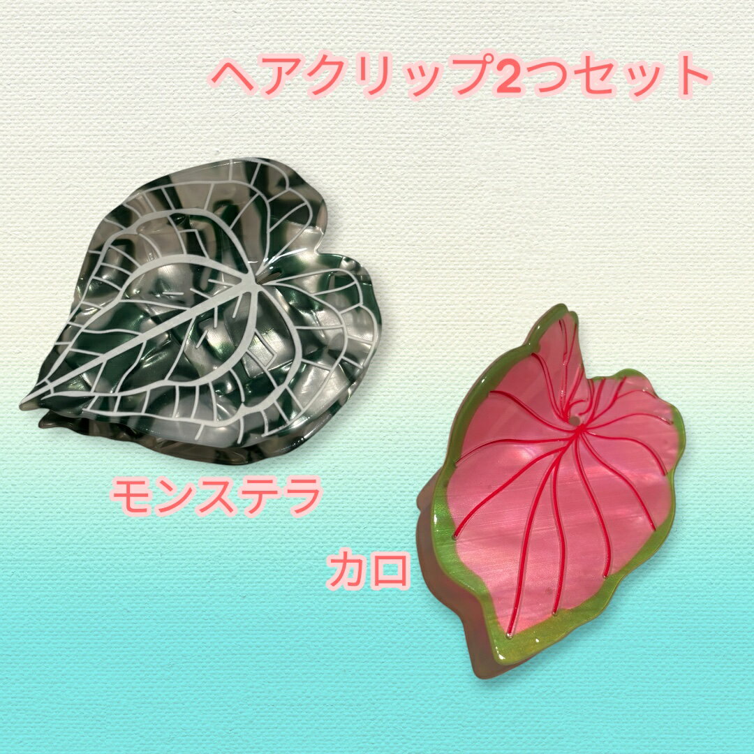 樂天商城 - 【Hawaii】ハワイヘアクリップ バンスクリップ モンステラ タロイモ カロ ハワイアン フラダンス