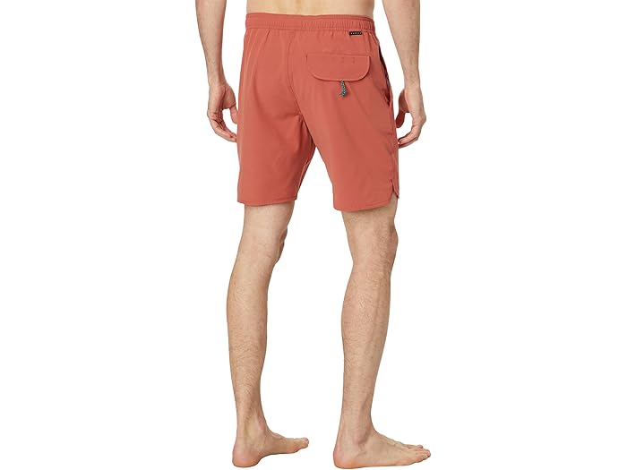 (取寄) ヴィスラ ソリッド セッツ 17.5 エコラスティック トランクス VISSLA Solid Sets 17.5" Ecolastic Trunks Retro Red