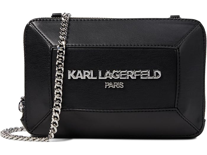 (取寄) カール ラガーフェルド パリ ジョーゼット クロスボディ Karl Lagerfeld Paris Georgette Crossbody Black/Silver