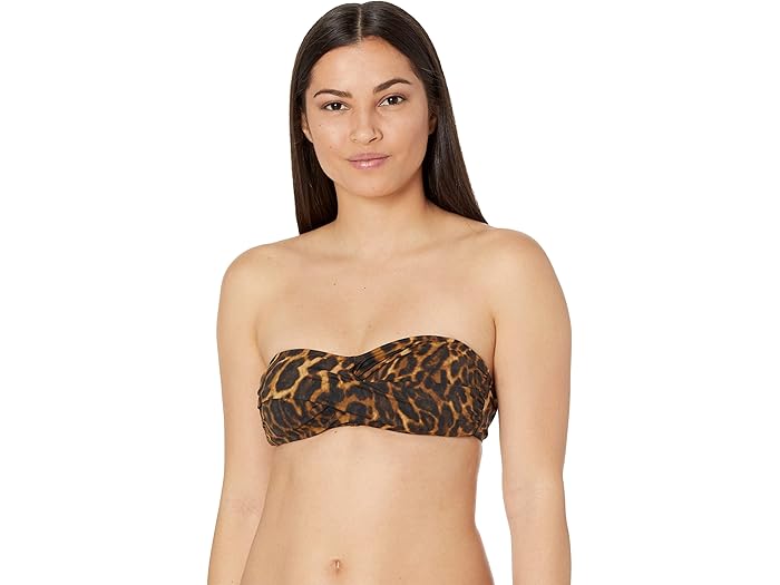 (取寄) ローレン ラルフローレン オセロット ツイスト ヘアバンド ブラ トップ LAUREN Ralph Lauren Ocelot Twist Bandeau Bra Top Brown