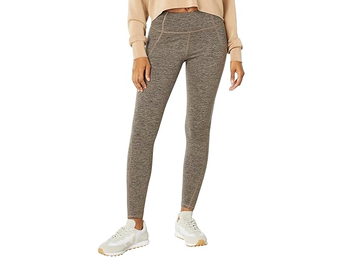 (取寄) スライブ ソシエテ ルーシュド ロング レギングス THRIVE SOCIETE Ruched Long Leggings Heather Fawn