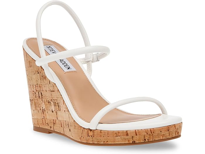 () ƥ֥ޥǥ 桼ǥ å  Steve Madden Udell Wedge Sandal White Cor...