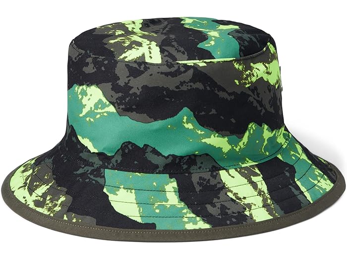 (取寄) ノースフェイス キッズ クラス V リバーシブル バケット (トドラー/リトル キッズ/ビッグ キッズ) The North Face Kids Class V Reversible Bucket (Toddler/Little Kids/Big Kids) Deep Grass Green Mountain Panorama Print/New Taupe Green