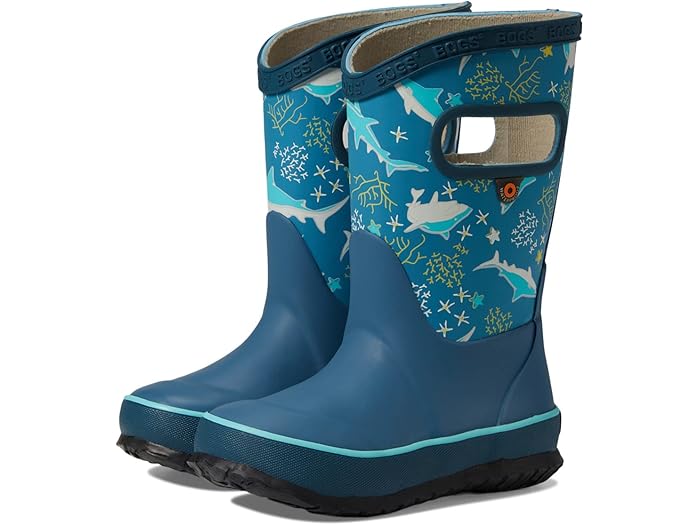 (取寄) ボグス キッズ レイン ブート シャーク コーラル (トドラー/リトル キッド/ビッグ キッド) Bogs Kids Rain Boot Shark Coral (Toddler/Little Kid/Big Kid) Light Blue Multi