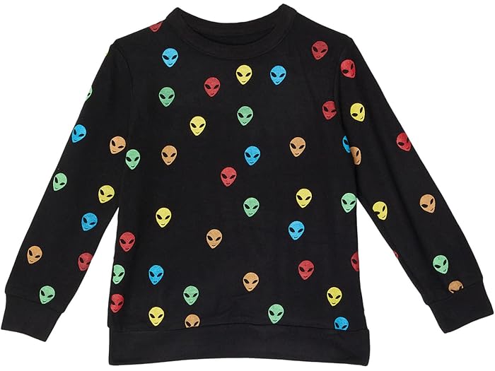 (取寄) チェイサー キッズ RPET ブリス ニット ロング スリーブ クルー ネック プルオーバー (リトル キッズ/ビッグ キッズ) Chaser Kids RPET Bliss Knit Long Sleeve Crew Neck Pullover (Little Kids/Big Kids) True Black