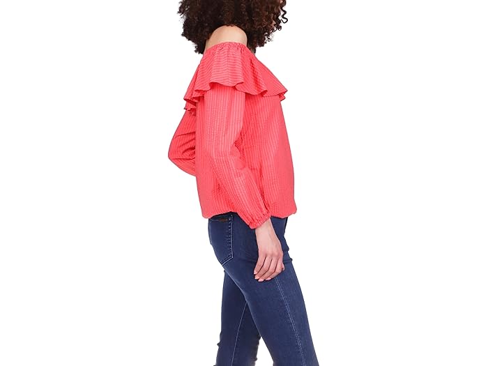 (取寄) マイケルコース オフ ショルダー ペザント トップ MICHAEL Michael Kors Off Shoulder Peasant Top Sangria