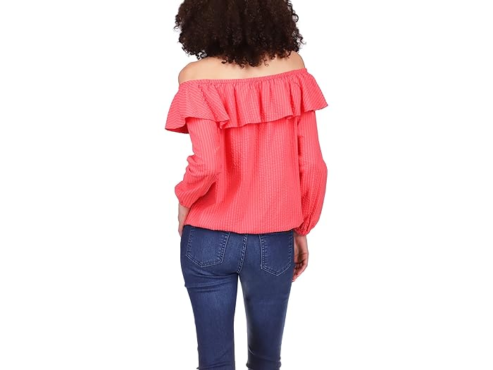 (取寄) マイケルコース オフ ショルダー ペザント トップ MICHAEL Michael Kors Off Shoulder Peasant Top Sangria