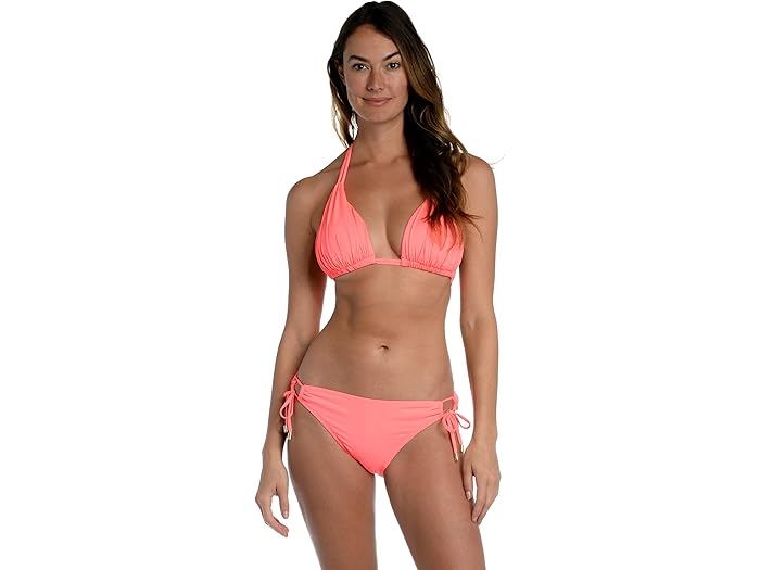 (取寄) ラ ブランカ アイランド ゴッデス ホルター ブラ トップ La Blanca Island Goddess Halter Bra Top Hot Coral