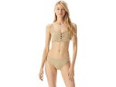 (取寄) マイケルコース エッセンシャル レース フロント ビキニ トップ MICHAEL Michael Kors Essentials Lace Front Bikini Top Khaki(4)