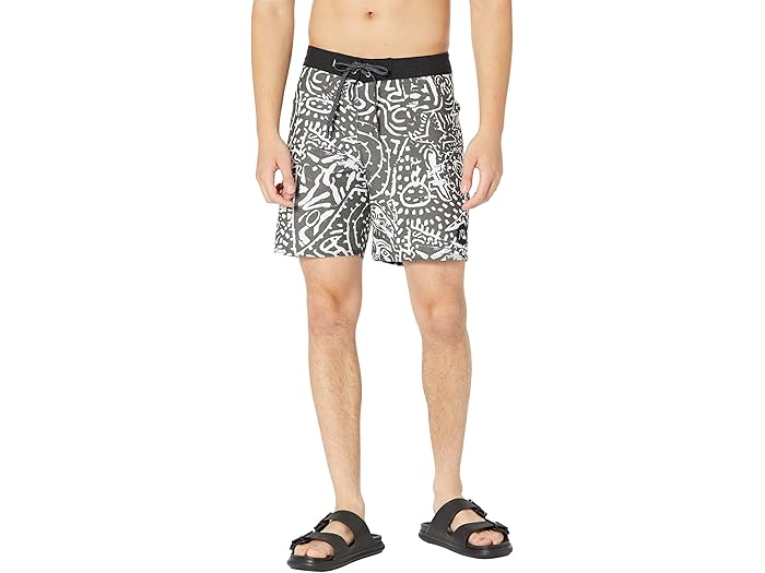 (取寄) クイックシルバー ヘンプストレッチ 69 18 ボードショーツ Quiksilver Hempstretch 69 18" Boardshorts Black