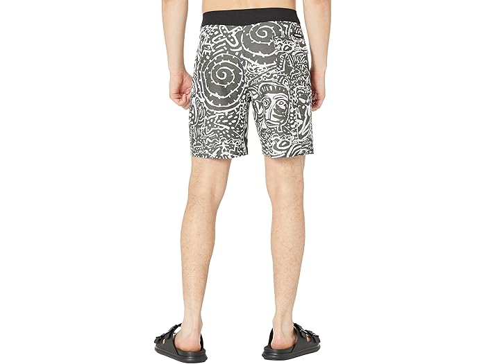 (取寄) クイックシルバー ヘンプストレッチ 69 18 ボードショーツ Quiksilver Hempstretch 69 18" Boardshorts Black