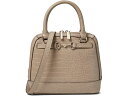 (取寄) アンクライン ミニ ホースビット トップ ハンドル サッチェル イン クロコ Anne Klein Mini Horsebit Top-Handle Satchel In Croco Oatmilk(4)