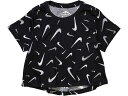 (取寄) ナイキ キッズ NSW ティー クロップ スウォッシーズ (リトル キッズ/ビッグ キッズ) Nike Kids NSW Tee Crop Swooshes (Little Kids/Big Kids) Black(4)