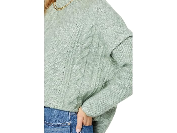 (取寄) メイドウェル キアワ ケーブル クルー Madewell Kiawah Cable Crew Frosted Sage