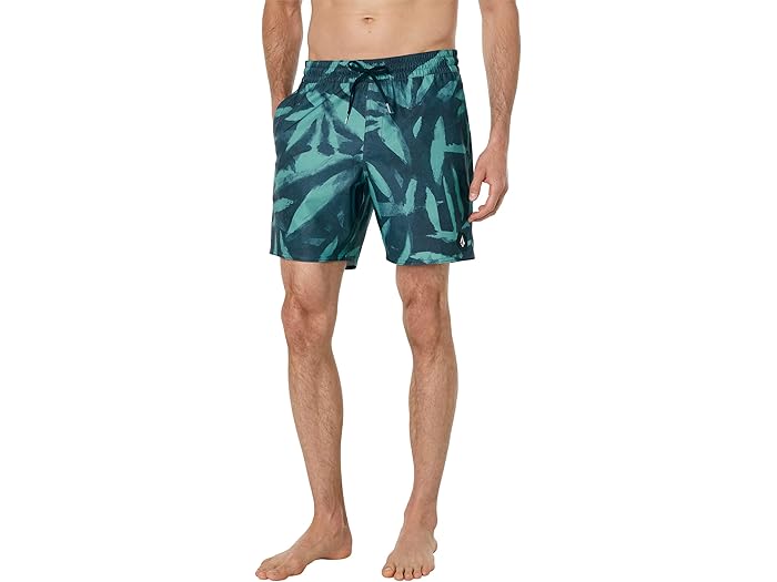 (取寄) ボルコム エコー リーフ ストーニー 17 トランクス Volcom Echo Leaf Stoney 17" Trunks Navy