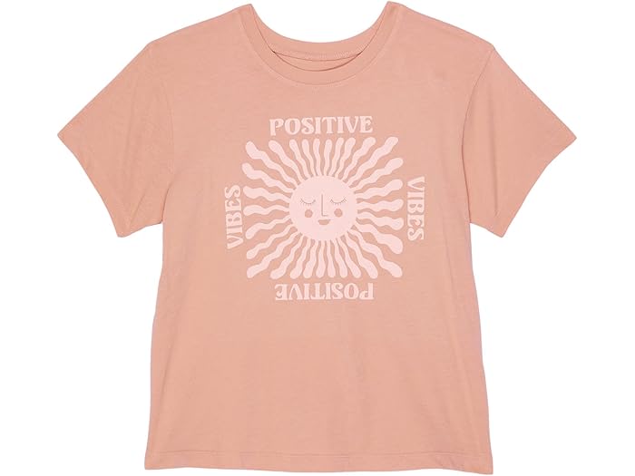 (取寄) タイニー ウェールズ ポジティブ バイブス ボクシー ティー (トドラー/リトル キッズ/ビッグ キッズ) Tiny Whales Positive Vibes Boxy Tee (Toddler/Little Kids/Big Kids) Berry