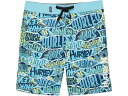 (取寄) ハーレー キッズ ステッカー ボードショーツ (リトル キッズ) Hurley Kids Sticker Boardshorts (Little Kids) Blue Gaze(4)