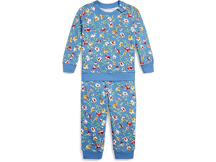 (取寄) ラルフローレン キッズ フローラル スパ テリー スウェットシャツ アンド パンツ セット (インファント) Polo Ralph Lauren Kids Floral Spa Terry Sweatshirt & Pants Set (Infant) Hollyhock Floral