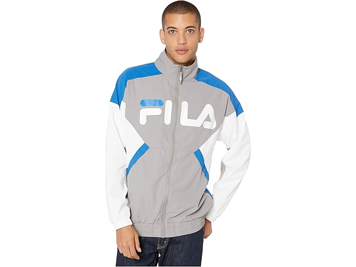 (取寄) フィラ ウィンド ジャケット Fila Oliviero Wind Jacket Frost Grey/Baleine Blue/White