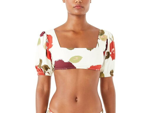 (取寄) ケイトスペード ジャスト ロージー パフ スリーブ ビキニ トップ Kate Spade New York Just Rosy Puff Sleeve Bikini Top Ivory (取寄) ケイトスペード ジャスト ロージー パフ スリーブ ビキニ トップ Kate Spade New York Just Rosy Puff Sleeve Bikini Top Ivory