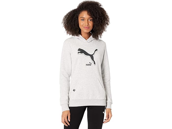 () ס ѥ  ѡ ե꡼ PUMA Power Logo Hoodie Fleece Light Gray Hea...