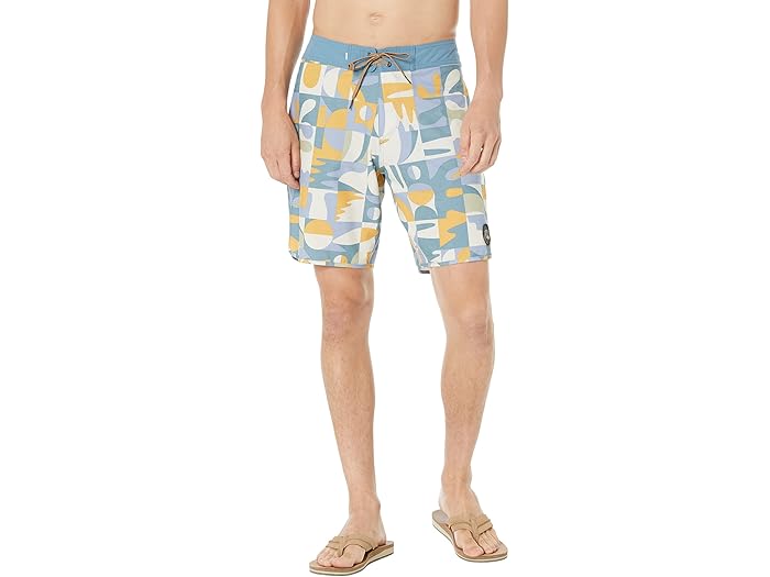 (取寄) クイックシルバー ヘンプストレッチ スカルプ 19 ボードショーツ Quiksilver Hempstretch Scallop 19" Boardshorts Ashley Blue
