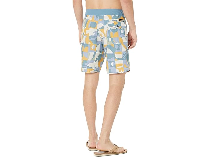 (取寄) クイックシルバー ヘンプストレッチ スカルプ 19 ボードショーツ Quiksilver Hempstretch Scallop 19" Boardshorts Ashley Blue