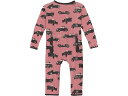 (取寄) キッキー パンツ キッズ プリント カバーオール ウィズ ジッパー (インファント) Kickee Pants Kids Print Coverall with Zipper (Infant) Desert Rose Vintage Cars(4)
