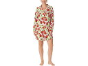 (取寄) ベッドヘッドパジャマズ ロング スリーブ スリープシャツ Bedhead PJs Long Sleeve Sleepshirt Red Camelli...