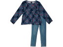 (取寄) リーバイス キッズ ウーブン トップ ウーブン ボトム ツーピース セット (リトル キッズ) Levi's? Kids Woven Top Woven Bottoms Two-Piece Set (Little Kids) Medieval Blue