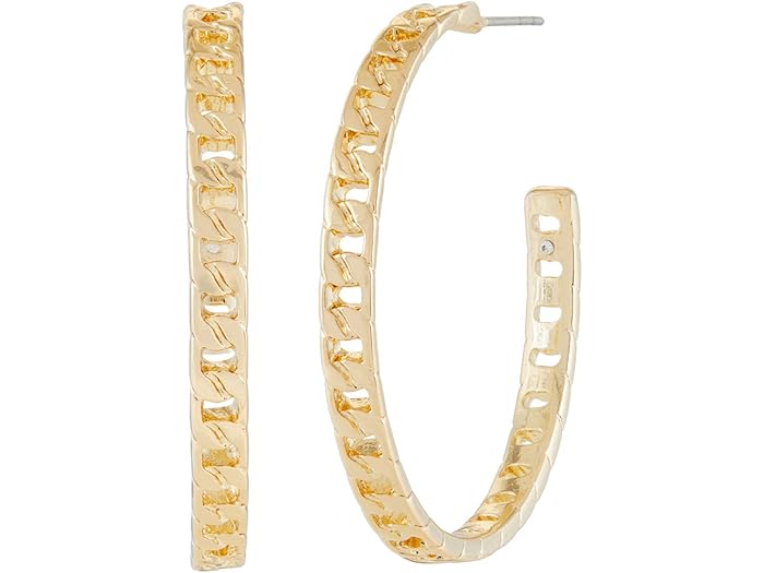 () ե     󥰥 Front Row Thin Curb Chain Earrings 333...