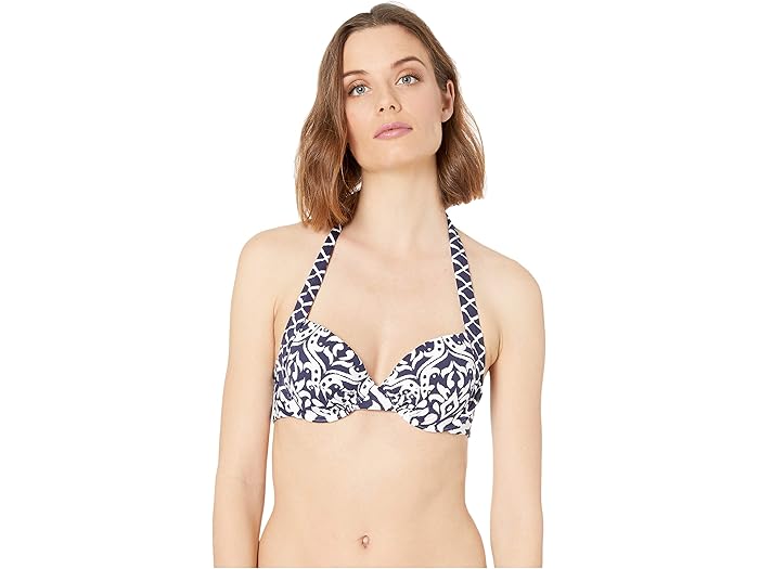 (取寄) トミーバハマ アイカット ダイヤモンズ アンダーワイヤー フル カバレッジ モールデッド カップ ブラ Tommy Bahama Ikat Diamonds Underwire Full Coverage Molded Cup Bra Mare Navy