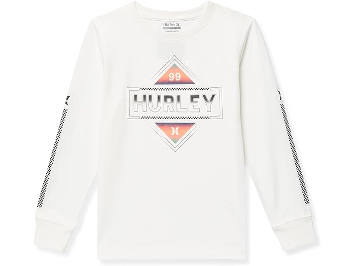 (取寄) ハーレー キッズ チェック ボックス ロング スリーブ スタック ティー (リトル キッズ) Hurley Kids Check Box Long Sleeve Stack Tee (Little Kids) Sail