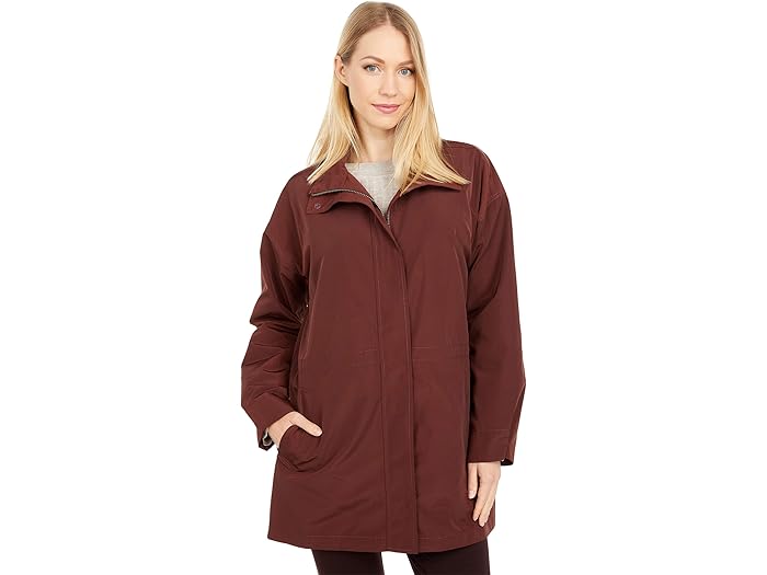 (取寄) アイリーン フィッシャー リサイクル ポリエステル アノラック コート Eileen Fisher Recycled Polyester Anorak Coat Brown Stone