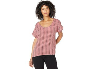 (取寄) モッドオードック ガーメント ダイ ストライプ ガーゼ ショート ドルマン スリーブ トップ Mod-o-doc Garment Dye Stripe Gauze Short Dolman Sleeve Top Enamored