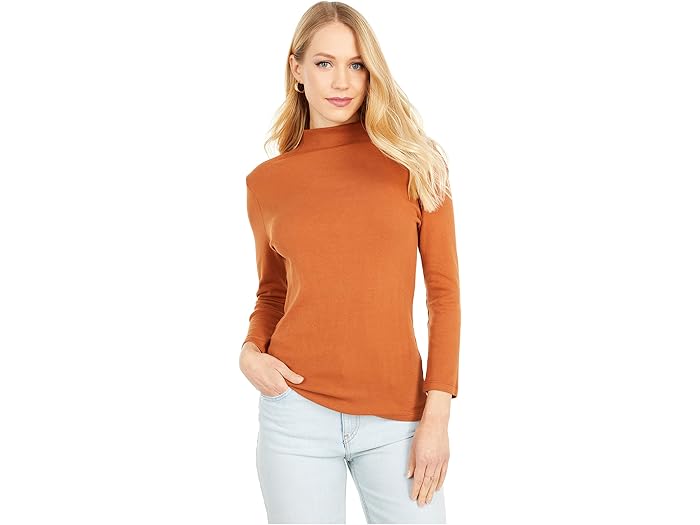(取寄) マイケル スターズ 1X1 コットン タートルネック Michael Stars 1X1 Cotton Turtleneck Whiskey
