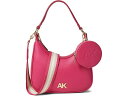 (取寄) アンクライン コンバーチブル ショルダー バッグ W/ ウエブ ストラップ アンド コイン パース Anne Klein Convertible Shoulder Bag w/ Web Strap & Coin Purse Hibiscus Pink/Hibiscus/Gold
