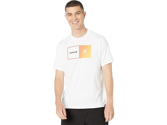 (取寄) ハーレー ハーフアー グラジエント ハイブリット UPF+ ショート スリーブ Hurley Halfer Gradient Hybrid UPF+ Short Sleeve White