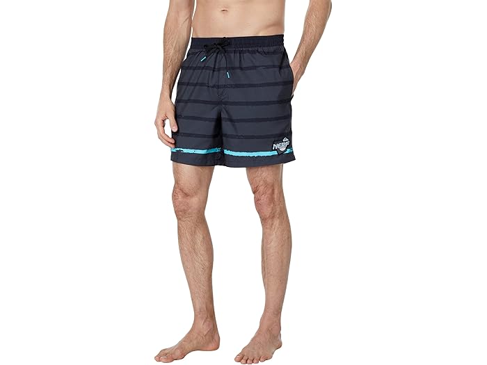 (取寄) クイックシルバー ナーフ ストライプド アウト ボレー Quiksilver NERF Striped Out Volley Black