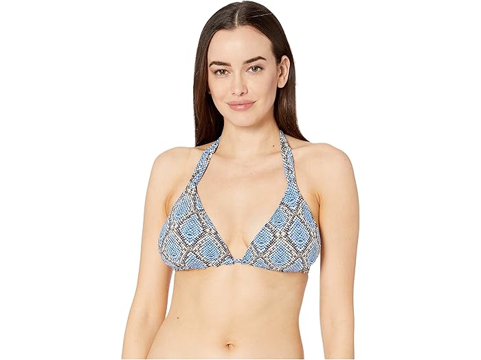 (取寄) トミーバハマ デザート パイソン リバーシブル ホルター ブラ Tommy Bahama Desert Python Reversible Halter Bra Blue Monday