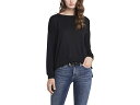 (取寄) ワンステート ロング スリーブ クロスバック トップ 1.STATE Long Sleeve Cross-Back Top Rich Black(4)